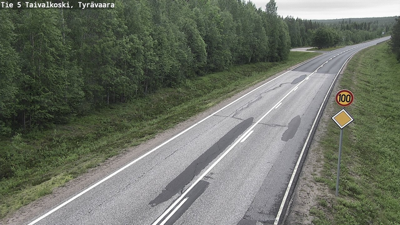Kelikamerat Kuva Tie 5 Taivalkoski, Tyrävaara, Taivalkoski, Pohjois-Pohjanmaa