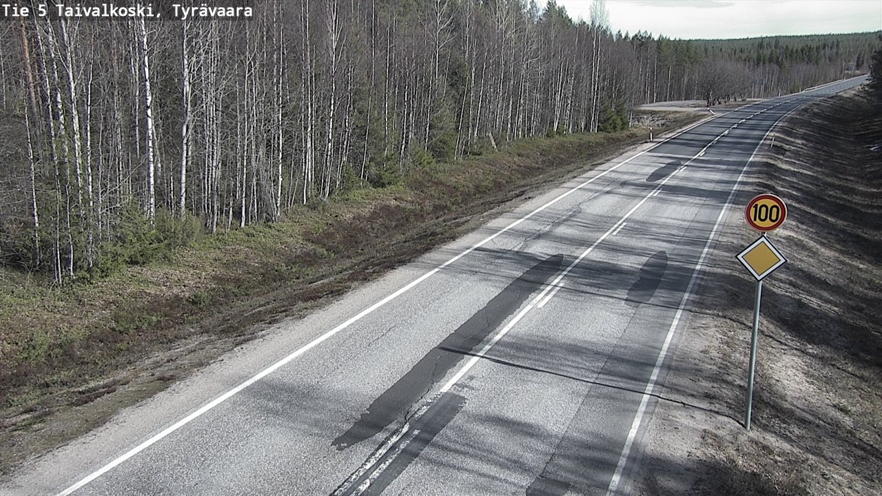 Weather Camera Image Road 5 Taivalkoski, Tyrävaara, Taivalkoski, Pohjois-Pohjanmaa