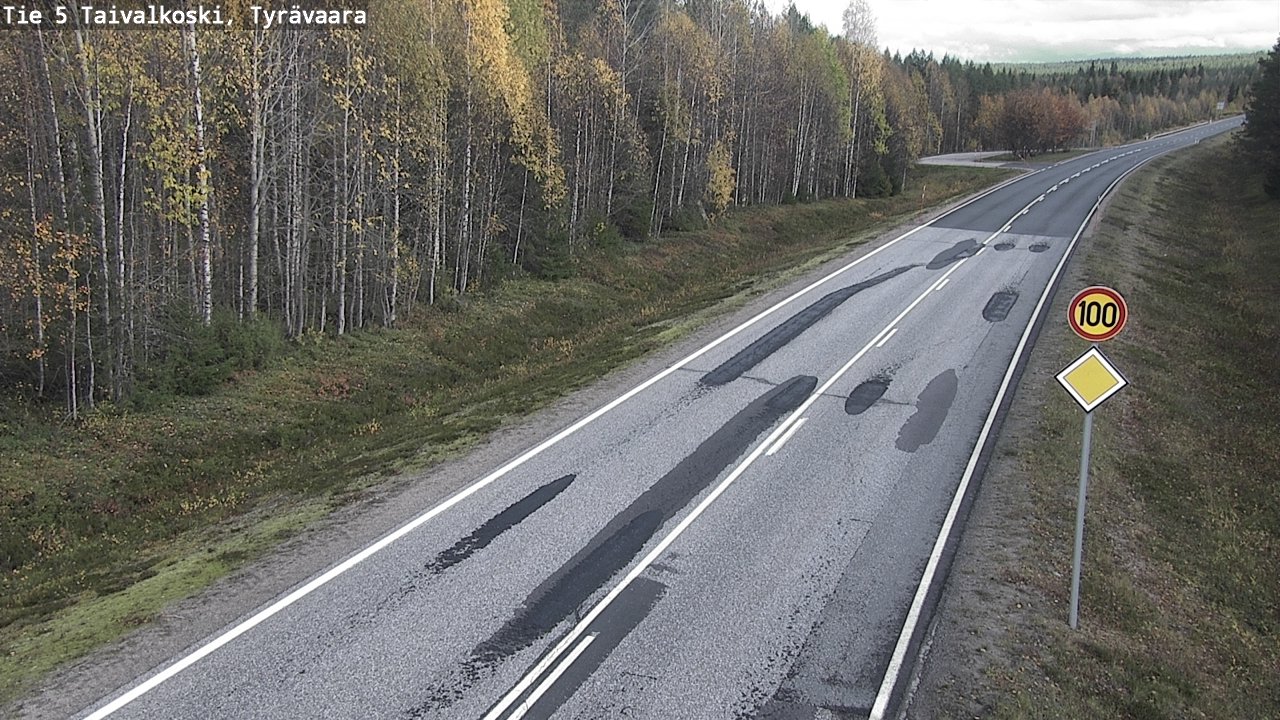 Weather Camera Image Road 5 Taivalkoski, Tyrävaara, Taivalkoski, Pohjois-Pohjanmaa