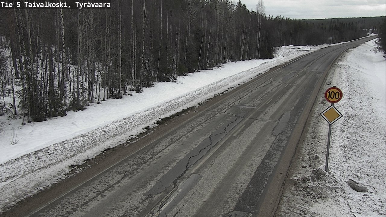 Weather Camera Image Road 5 Taivalkoski, Tyrävaara, Taivalkoski, Pohjois-Pohjanmaa