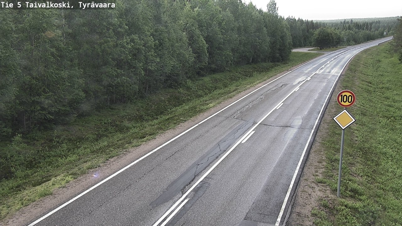 Kelikamerat Kuva Tie 5 Taivalkoski, Tyrävaara, Taivalkoski, Pohjois-Pohjanmaa