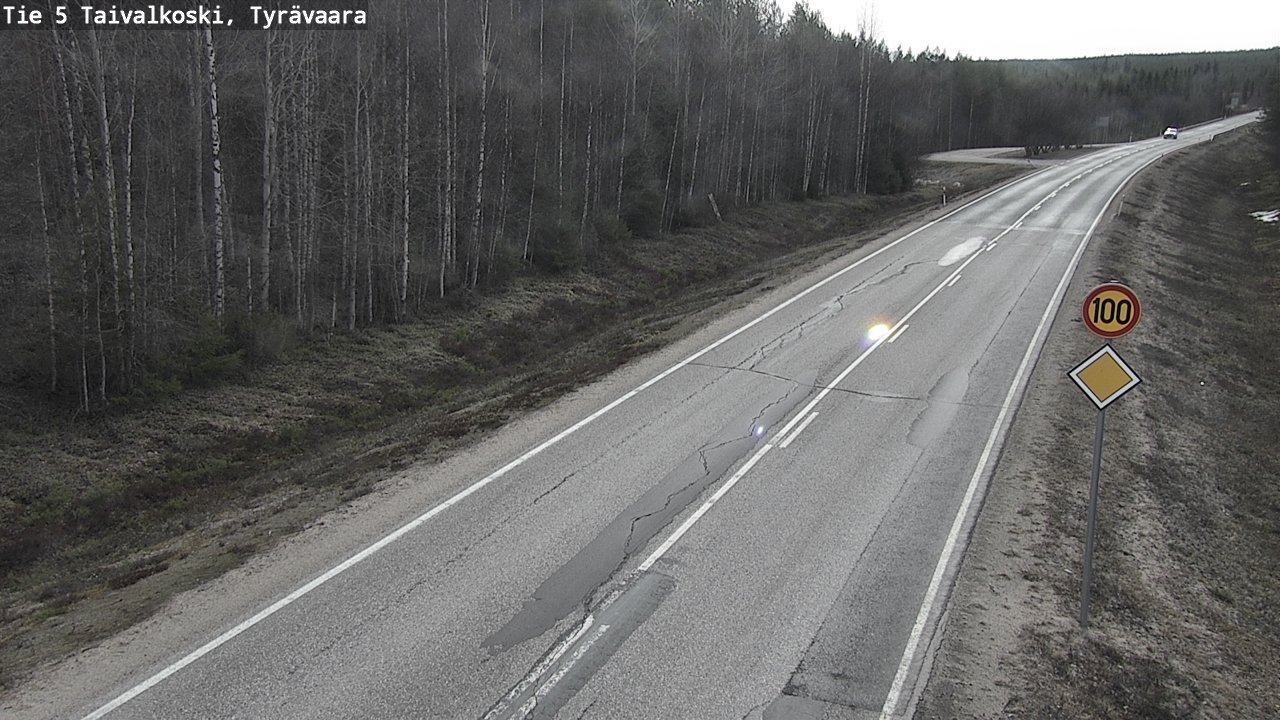 Weather Camera Image Road 5 Taivalkoski, Tyrävaara, Taivalkoski, Pohjois-Pohjanmaa