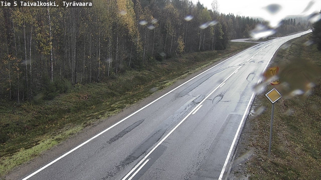 Weather Camera Image Väg 5 Taivalkoski, Tyrävaara, Taivalkoski, Pohjois-Pohjanmaa