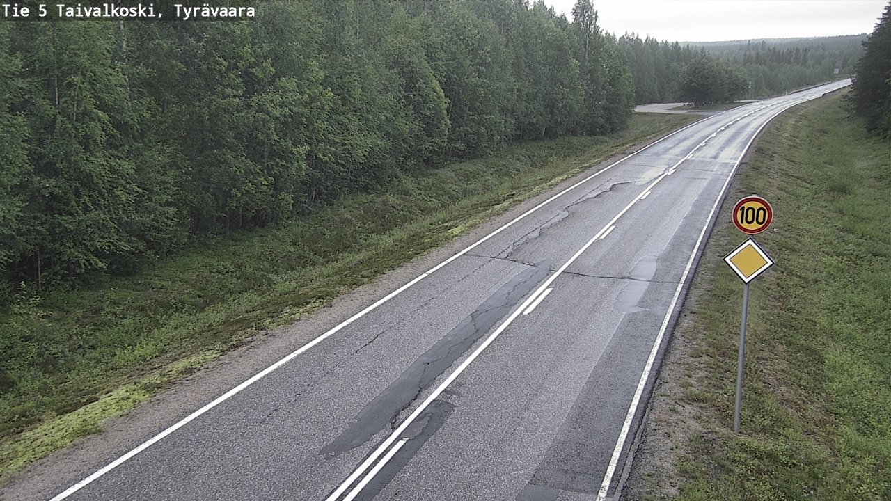 Kelikamerat Kuva Tie 5 Taivalkoski, Tyrävaara, Taivalkoski, Pohjois-Pohjanmaa