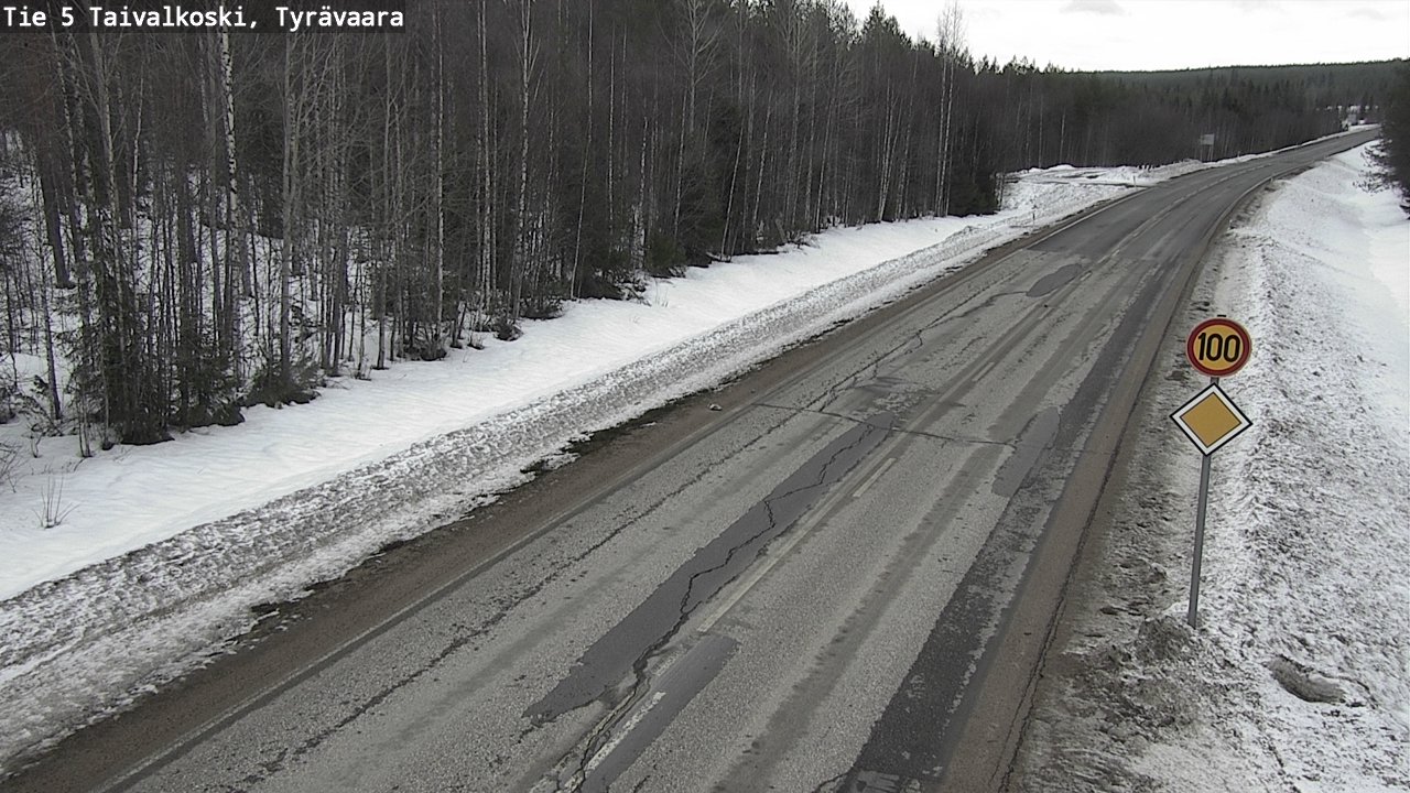 Weather Camera Image Road 5 Taivalkoski, Tyrävaara, Taivalkoski, Pohjois-Pohjanmaa