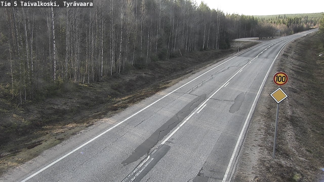 Weather Camera Image Road 5 Taivalkoski, Tyrävaara, Taivalkoski, Pohjois-Pohjanmaa