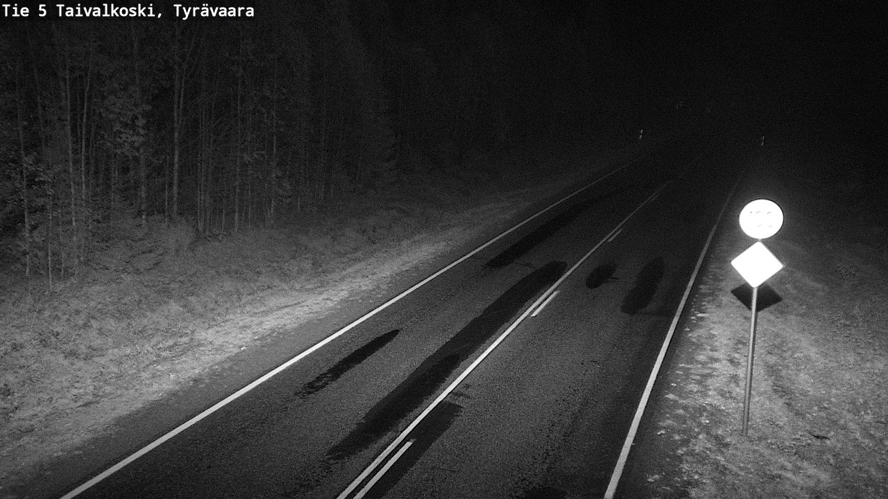Weather Camera Image Road 5 Taivalkoski, Tyrävaara, Taivalkoski, Pohjois-Pohjanmaa