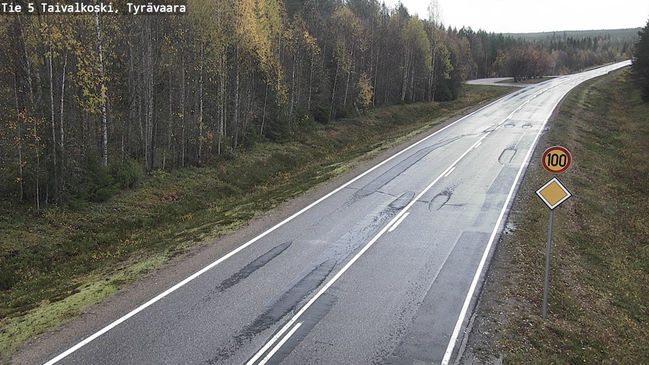 Weather Camera Image Väg 5 Taivalkoski, Tyrävaara, Taivalkoski, Pohjois-Pohjanmaa