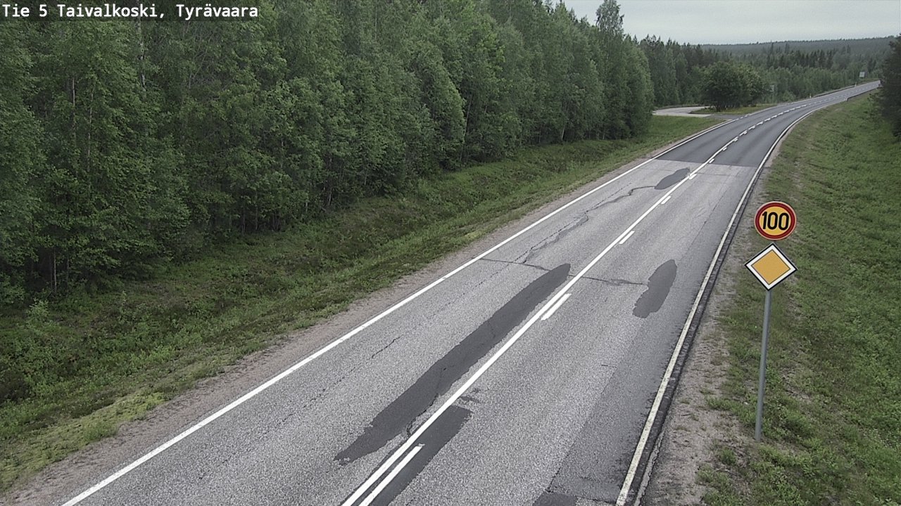 Kelikamerat Kuva Tie 5 Taivalkoski, Tyrävaara, Taivalkoski, Pohjois-Pohjanmaa