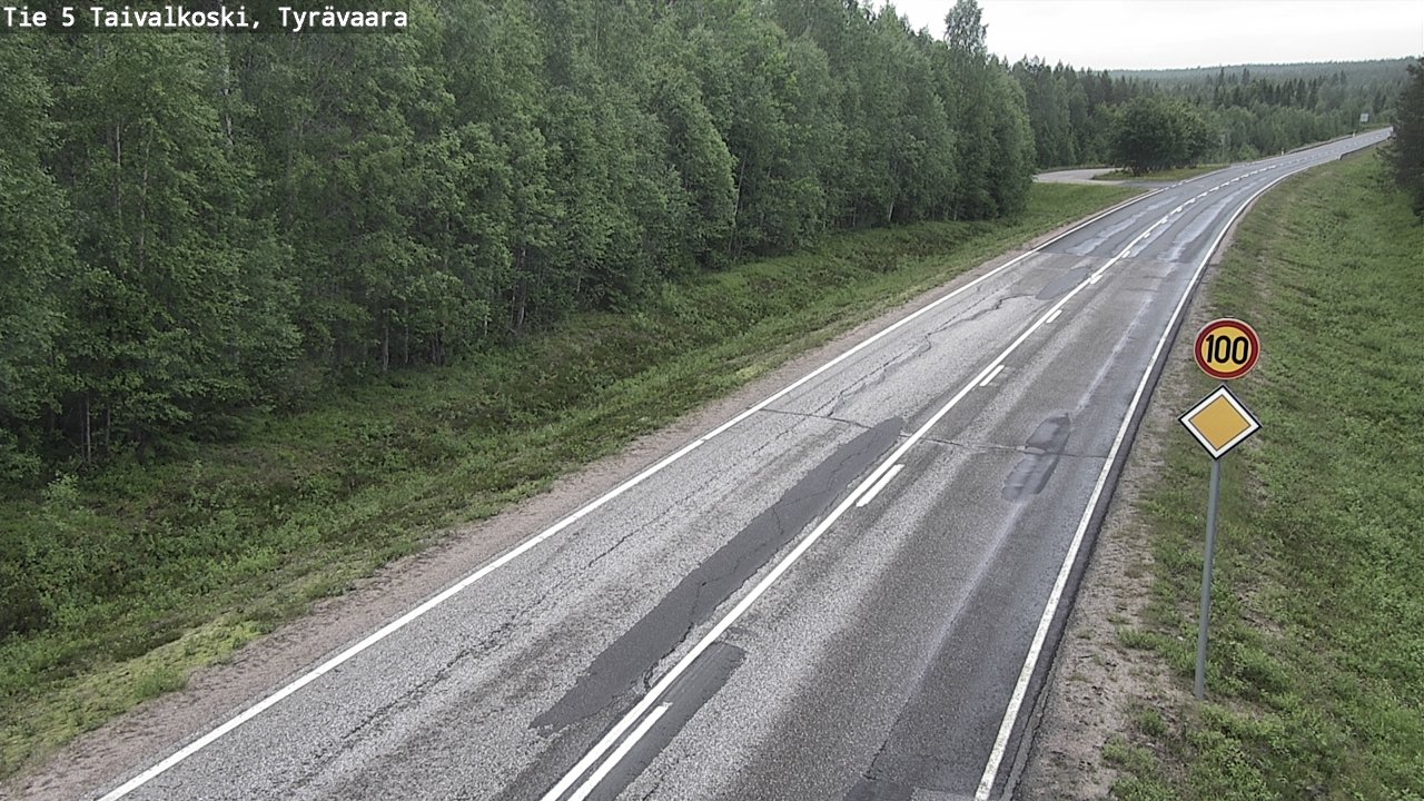 Weather Camera Image Road 5 Taivalkoski, Tyrävaara, Taivalkoski, Pohjois-Pohjanmaa