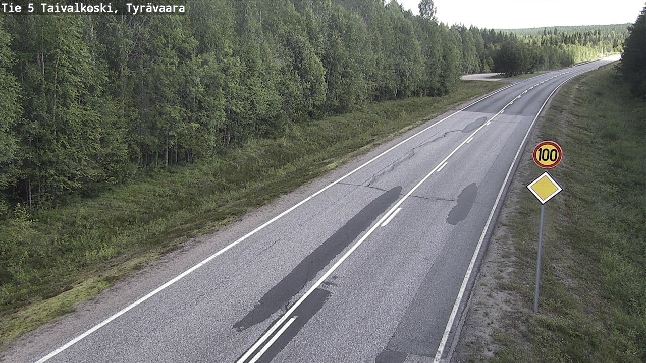 Weather Camera Image Road 5 Taivalkoski, Tyrävaara, Taivalkoski, Pohjois-Pohjanmaa