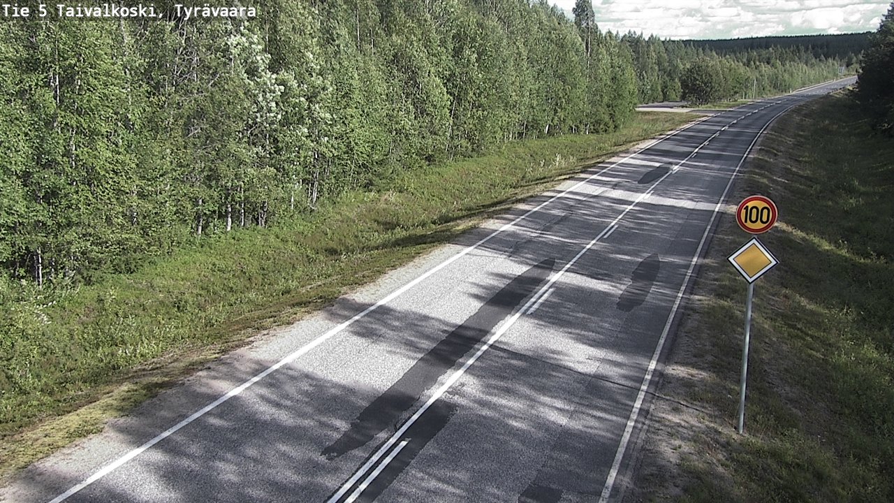 Kelikamerat Kuva Tie 5 Taivalkoski, Tyrävaara, Taivalkoski, Pohjois-Pohjanmaa
