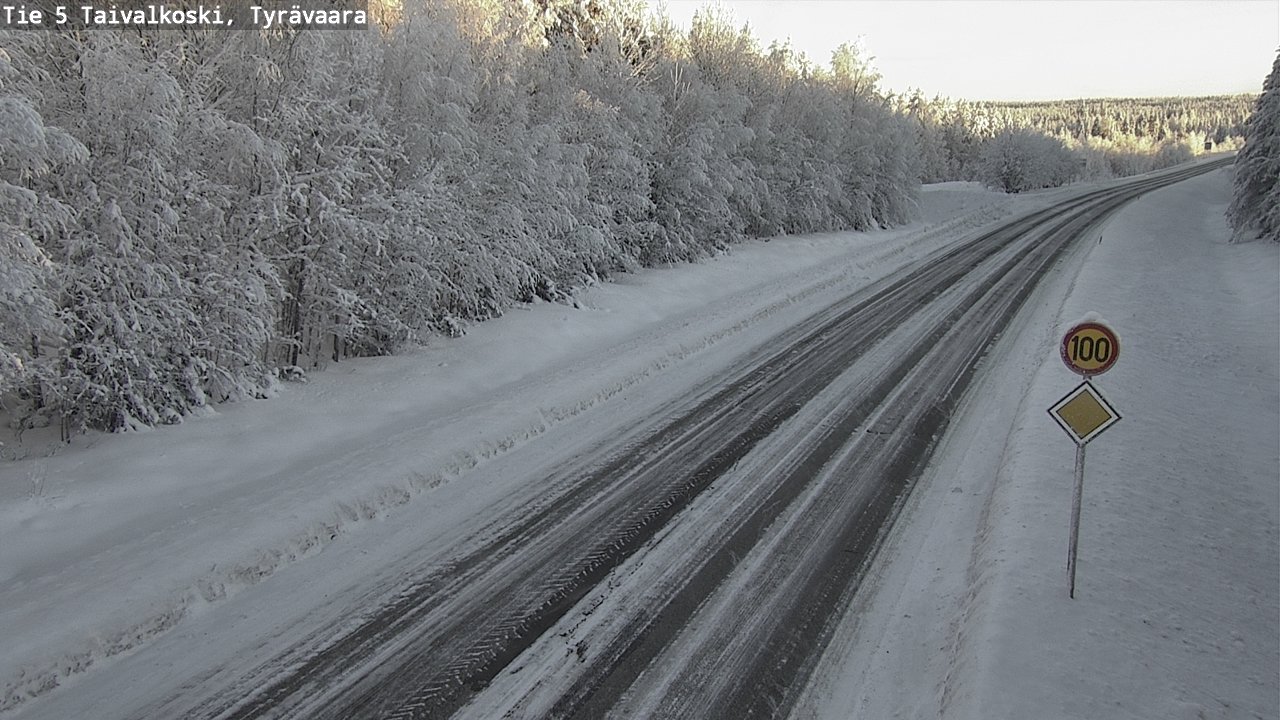 Weather Camera Image Road 5 Taivalkoski, Tyrävaara, Taivalkoski, Pohjois-Pohjanmaa