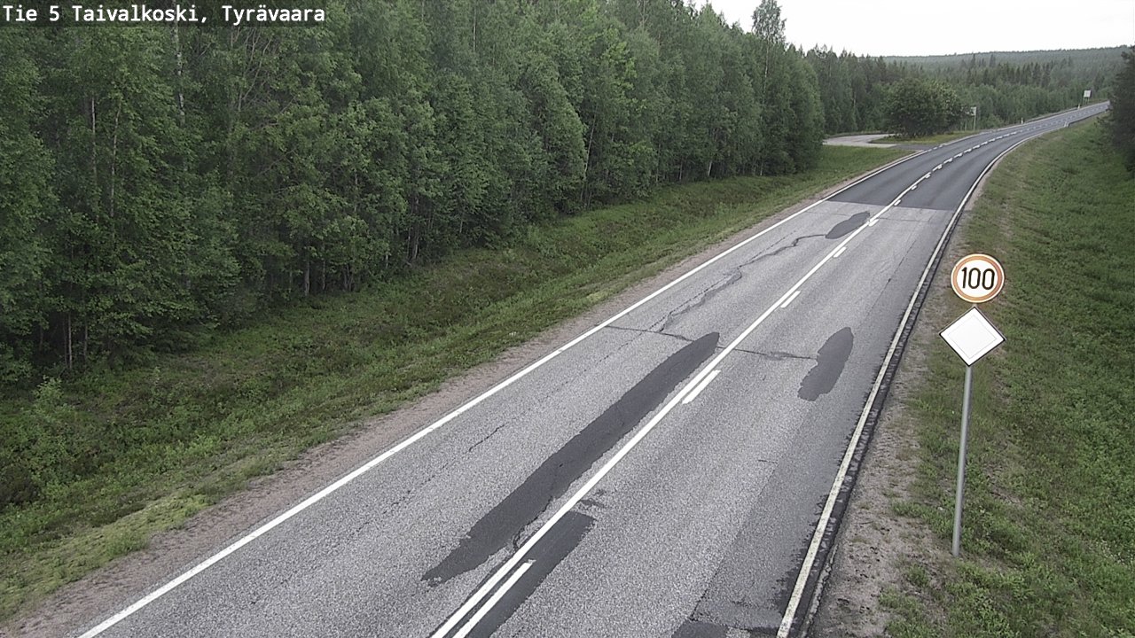 Kelikamerat Kuva Tie 5 Taivalkoski, Tyrävaara, Taivalkoski, Pohjois-Pohjanmaa