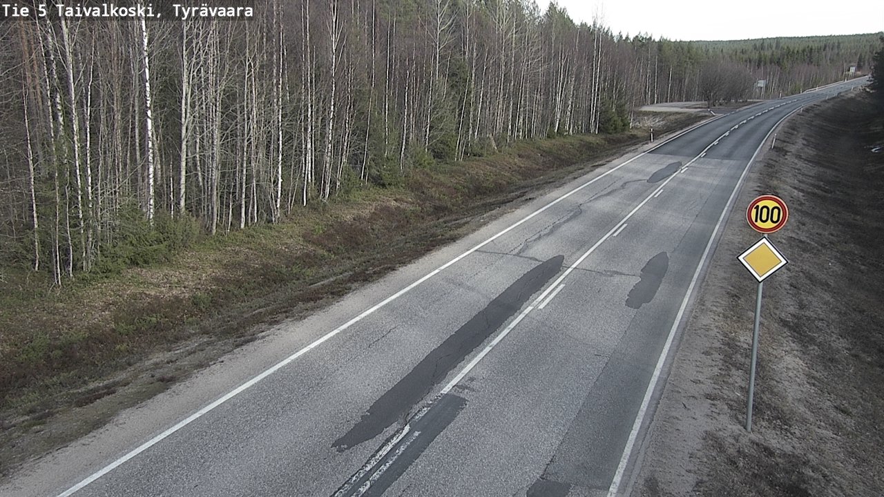 Weather Camera Image Road 5 Taivalkoski, Tyrävaara, Taivalkoski, Pohjois-Pohjanmaa
