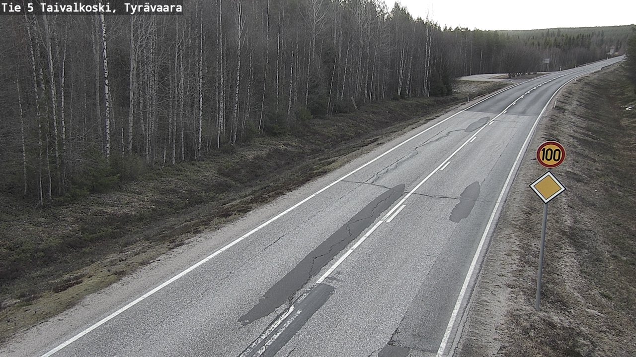 Weather Camera Image Road 5 Taivalkoski, Tyrävaara, Taivalkoski, Pohjois-Pohjanmaa