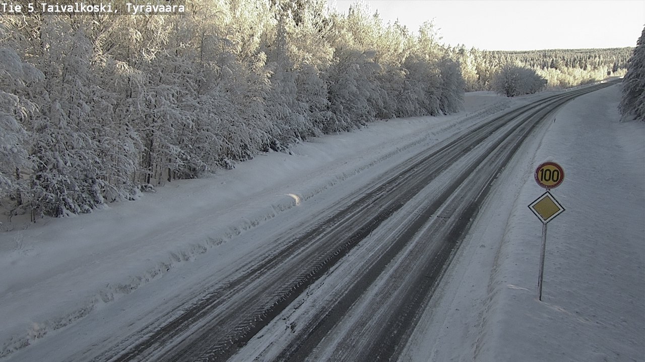Weather Camera Image Road 5 Taivalkoski, Tyrävaara, Taivalkoski, Pohjois-Pohjanmaa