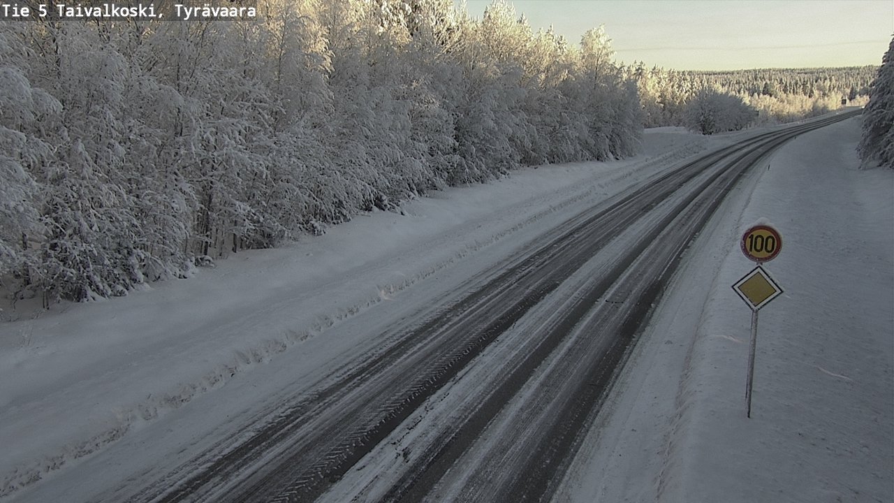 Weather Camera Image Road 5 Taivalkoski, Tyrävaara, Taivalkoski, Pohjois-Pohjanmaa