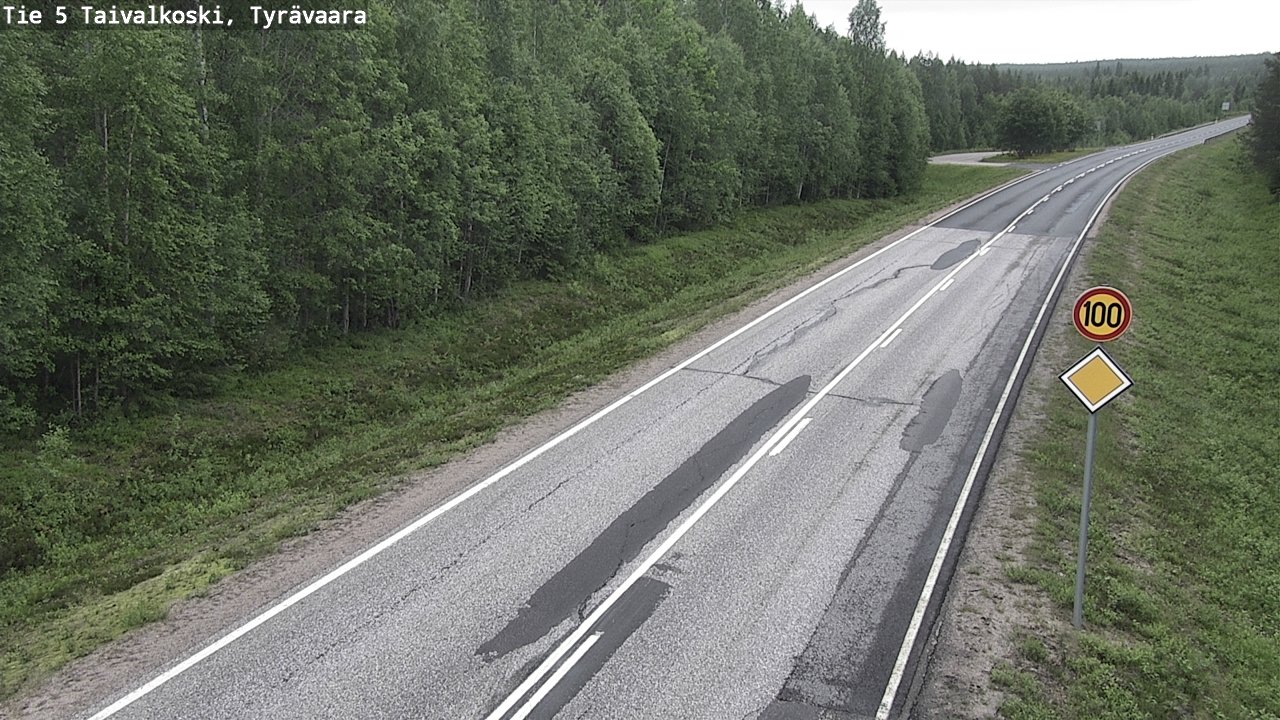Weather Camera Image Road 5 Taivalkoski, Tyrävaara, Taivalkoski, Pohjois-Pohjanmaa