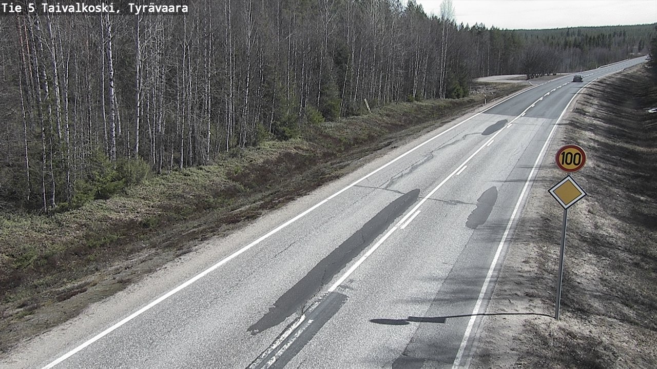 Weather Camera Image Road 5 Taivalkoski, Tyrävaara, Taivalkoski, Pohjois-Pohjanmaa