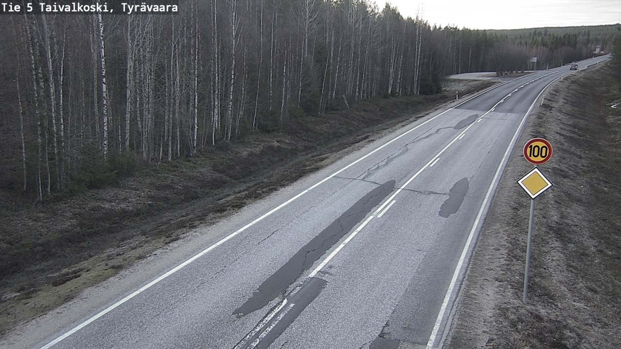 Weather Camera Image Road 5 Taivalkoski, Tyrävaara, Taivalkoski, Pohjois-Pohjanmaa