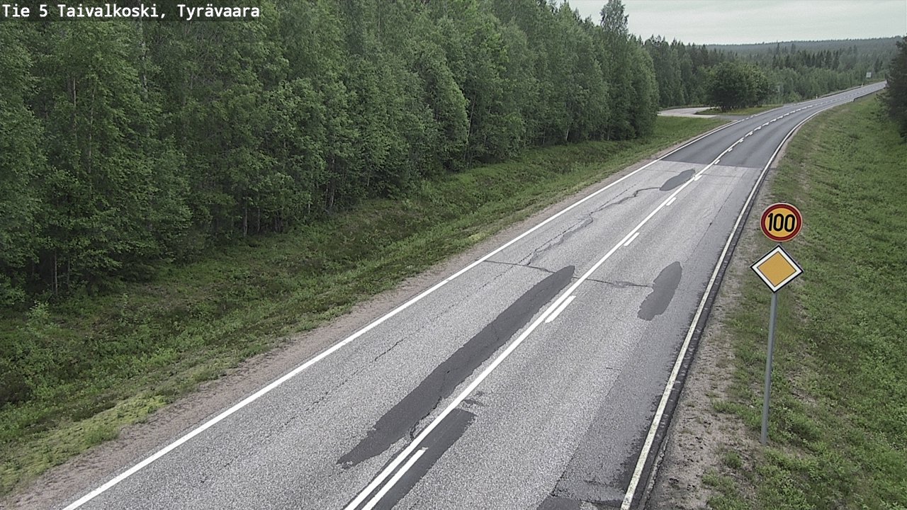 Kelikamerat Kuva Tie 5 Taivalkoski, Tyrävaara, Taivalkoski, Pohjois-Pohjanmaa