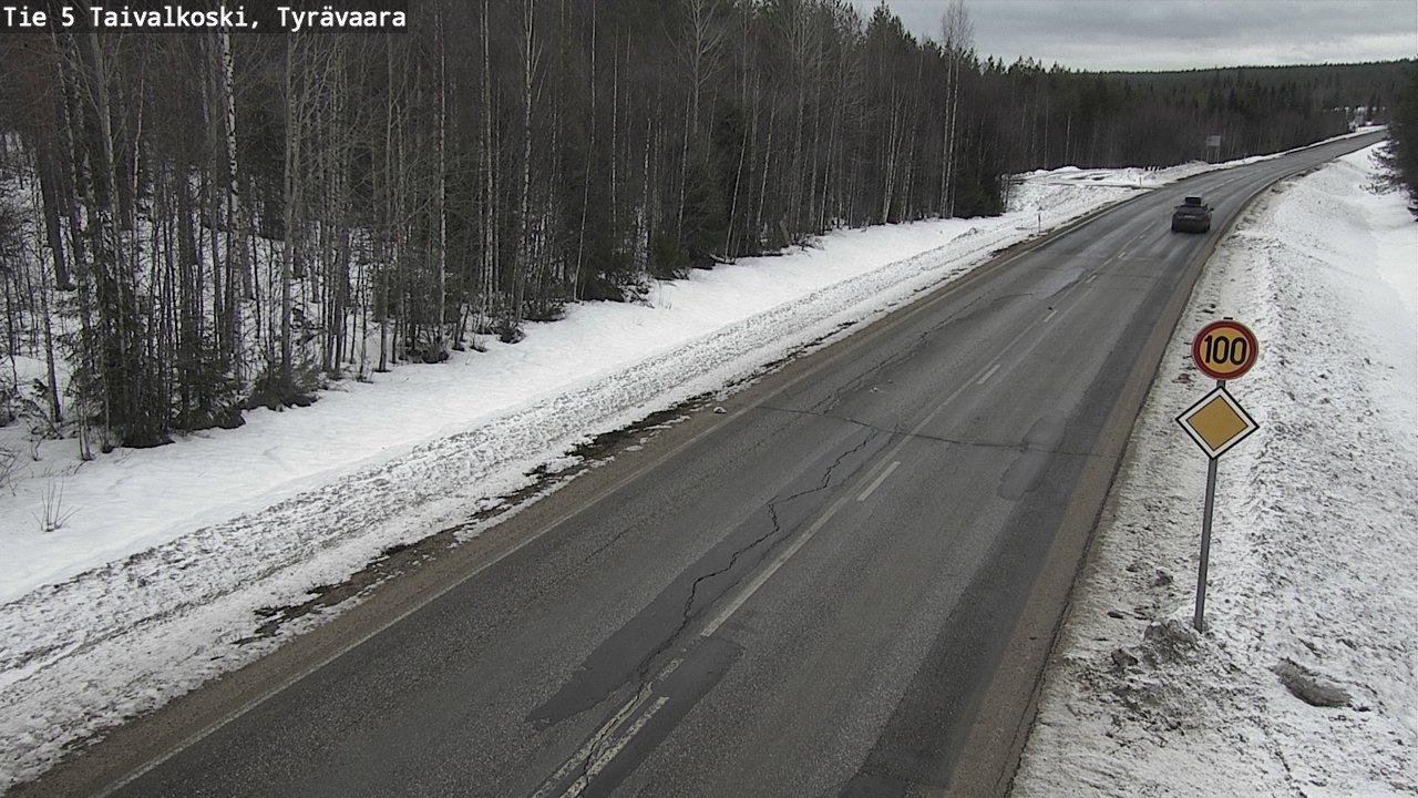 Weather Camera Image Road 5 Taivalkoski, Tyrävaara, Taivalkoski, Pohjois-Pohjanmaa