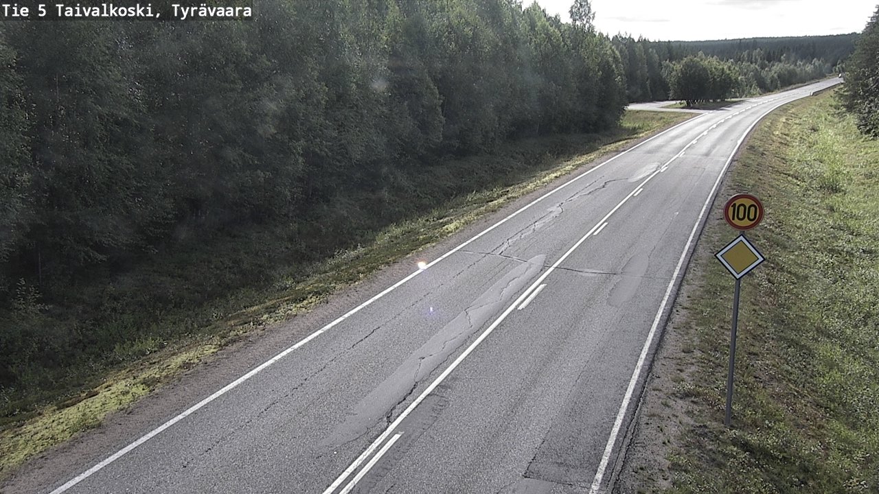 Weather Camera Image Väg 5 Taivalkoski, Tyrävaara, Taivalkoski, Pohjois-Pohjanmaa