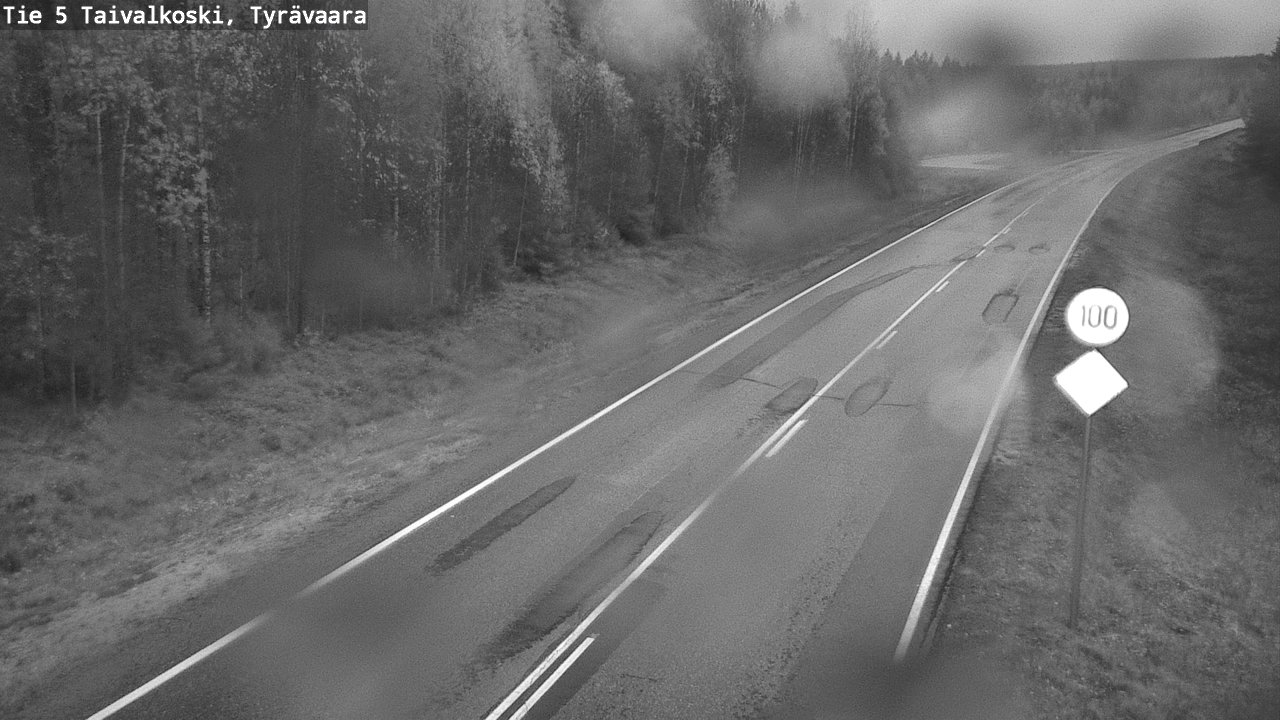 Weather Camera Image Road 5 Taivalkoski, Tyrävaara, Taivalkoski, Pohjois-Pohjanmaa