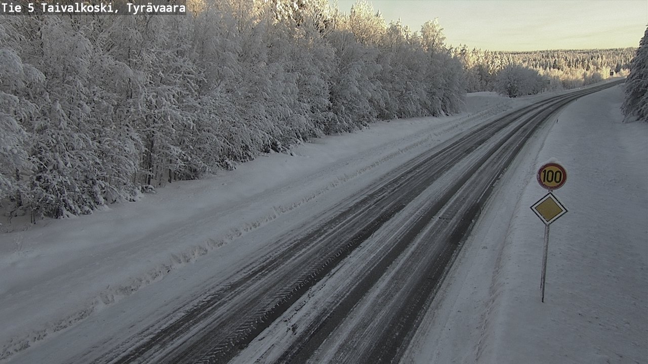 Weather Camera Image Road 5 Taivalkoski, Tyrävaara, Taivalkoski, Pohjois-Pohjanmaa