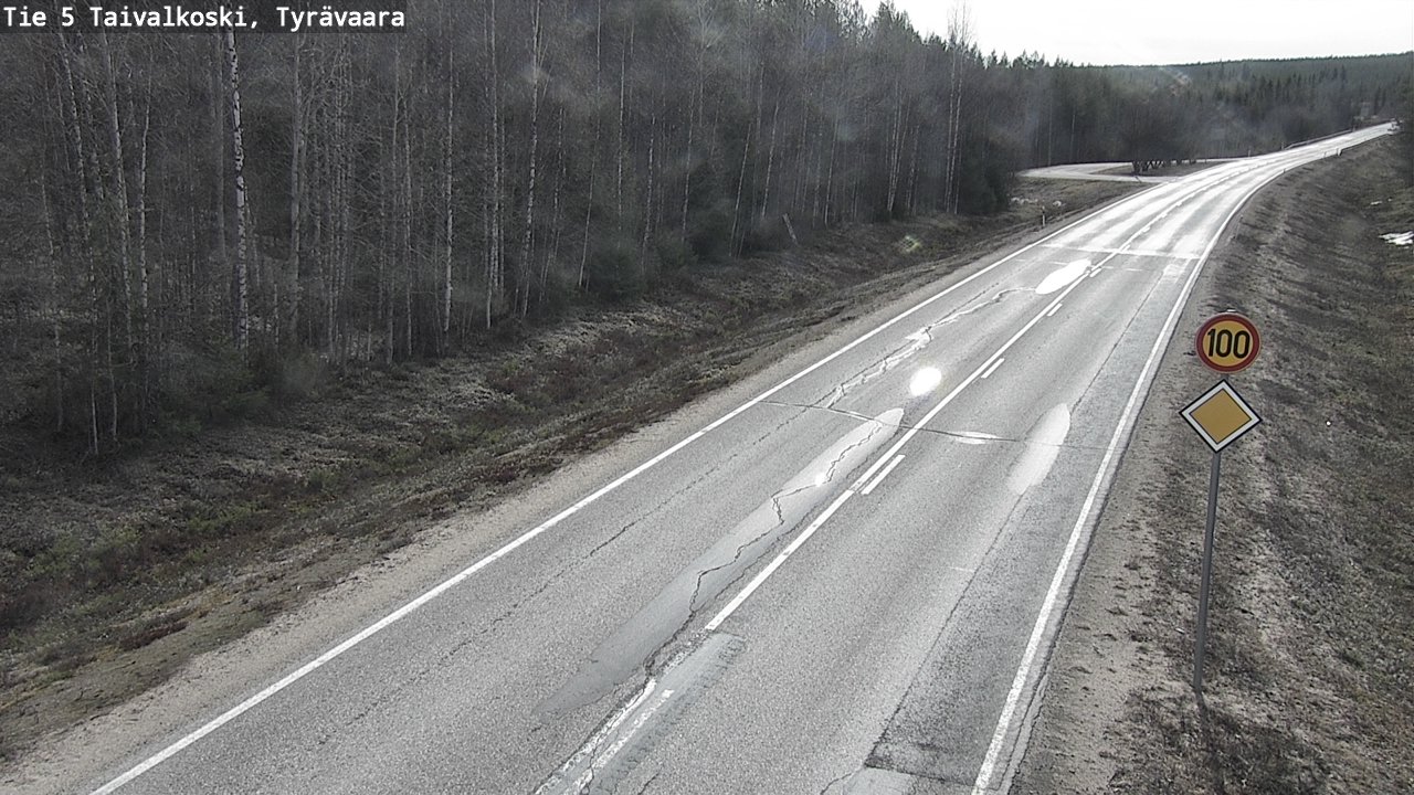 Weather Camera Image Road 5 Taivalkoski, Tyrävaara, Taivalkoski, Pohjois-Pohjanmaa
