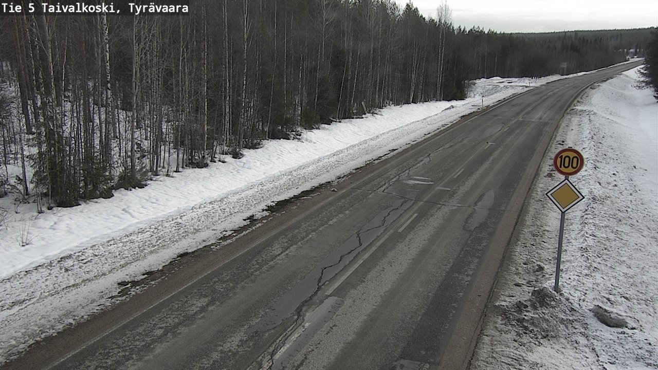 Weather Camera Image Road 5 Taivalkoski, Tyrävaara, Taivalkoski, Pohjois-Pohjanmaa