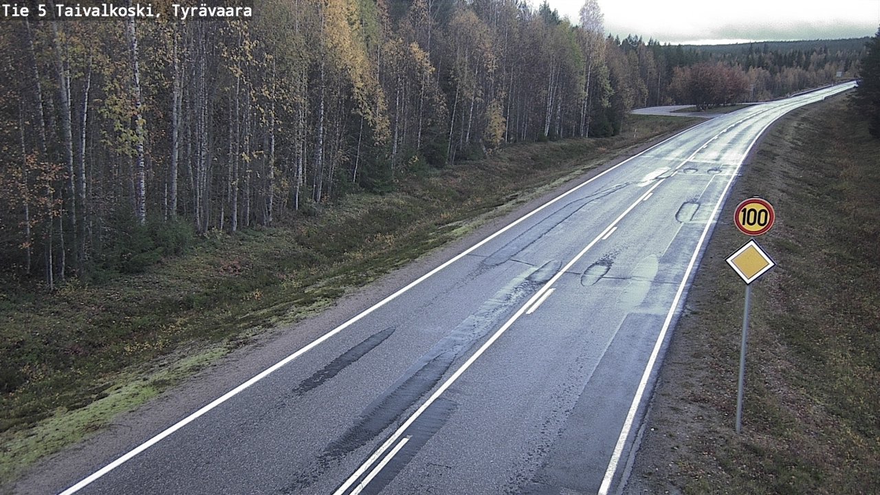 Weather Camera Image Road 5 Taivalkoski, Tyrävaara, Taivalkoski, Pohjois-Pohjanmaa