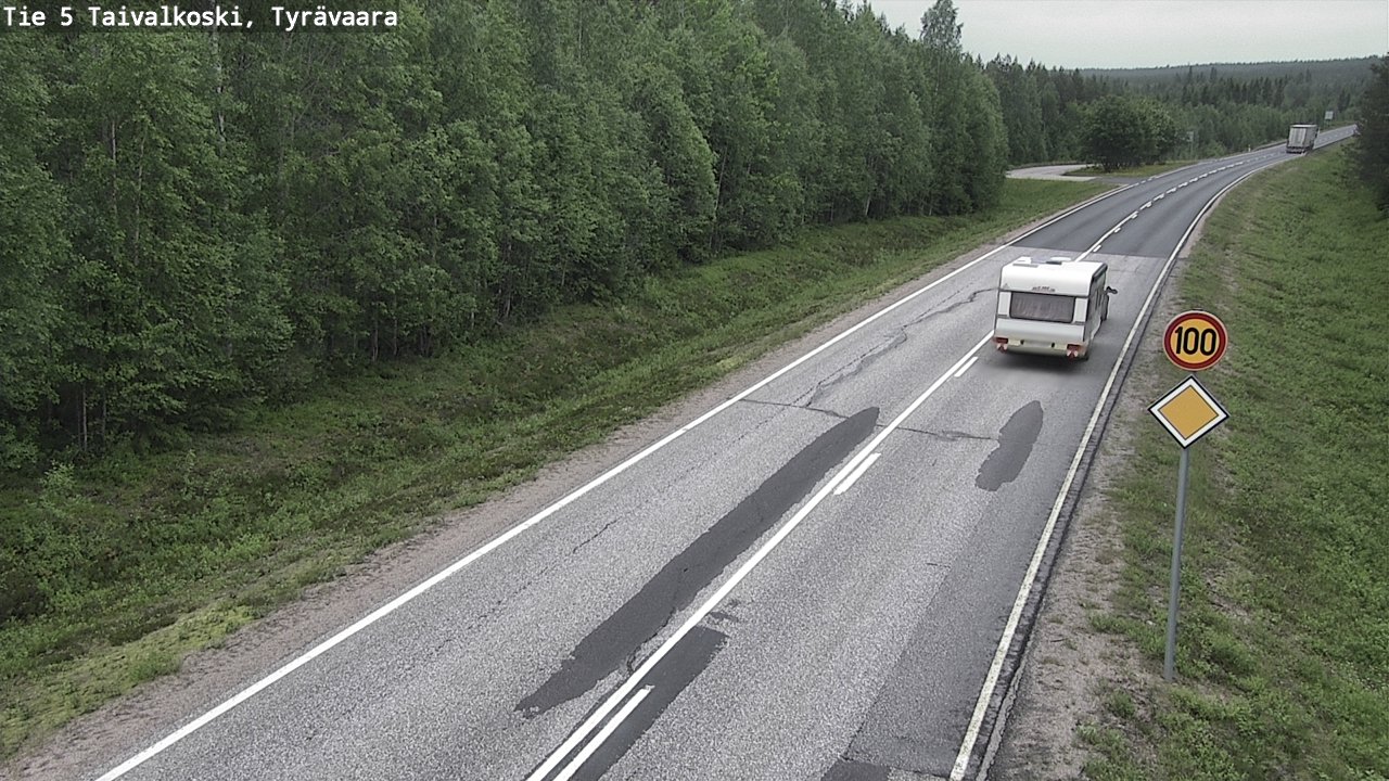 Kelikamerat Kuva Tie 5 Taivalkoski, Tyrävaara, Taivalkoski, Pohjois-Pohjanmaa