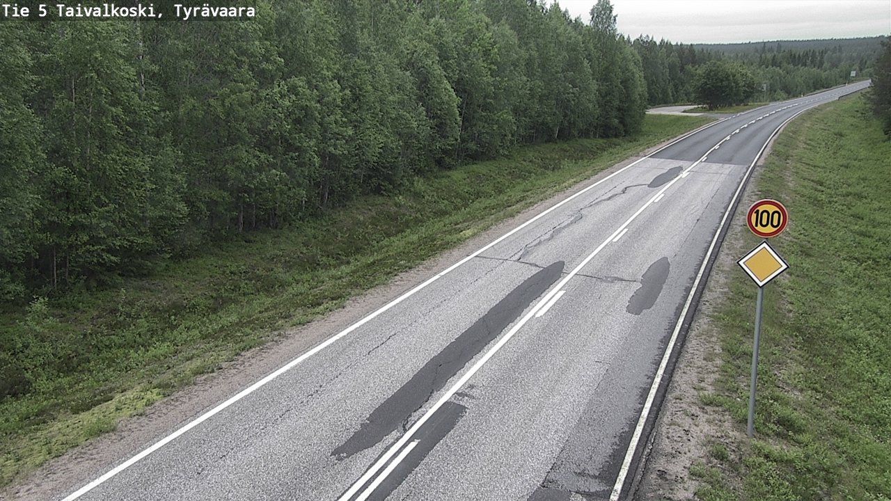 Kelikamerat Kuva Tie 5 Taivalkoski, Tyrävaara, Taivalkoski, Pohjois-Pohjanmaa