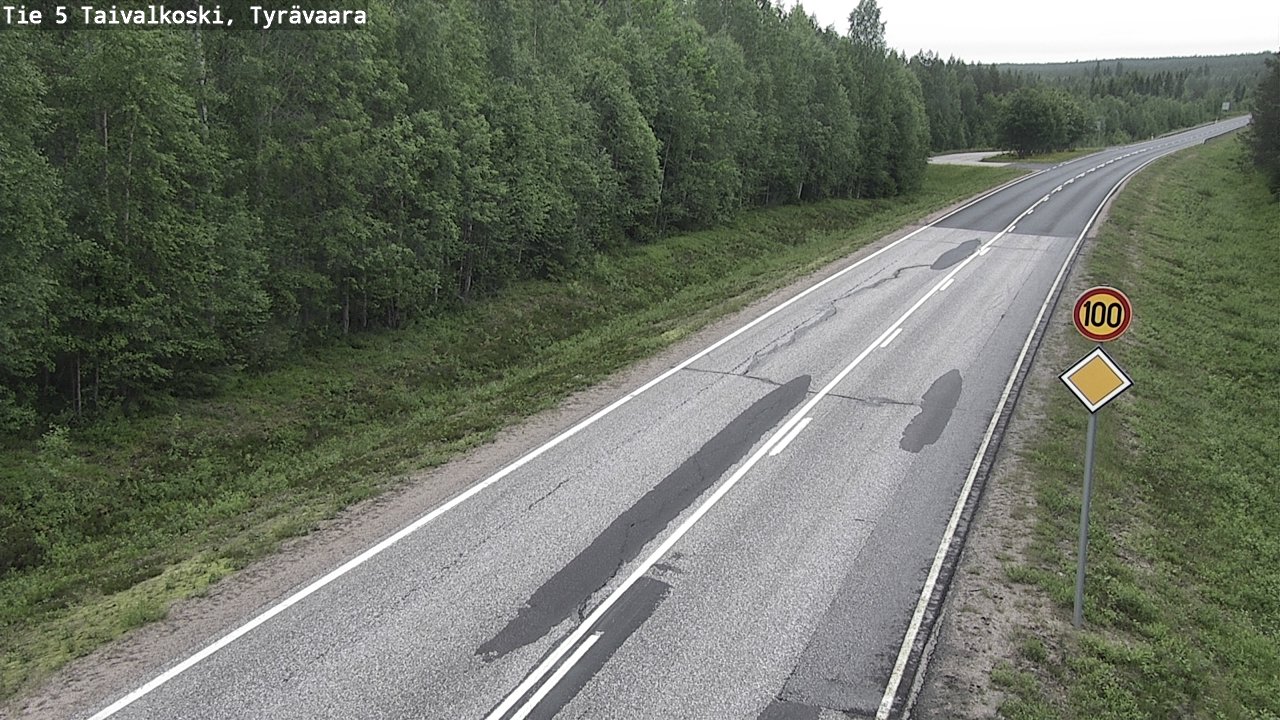 Kelikamerat Kuva Tie 5 Taivalkoski, Tyrävaara, Taivalkoski, Pohjois-Pohjanmaa