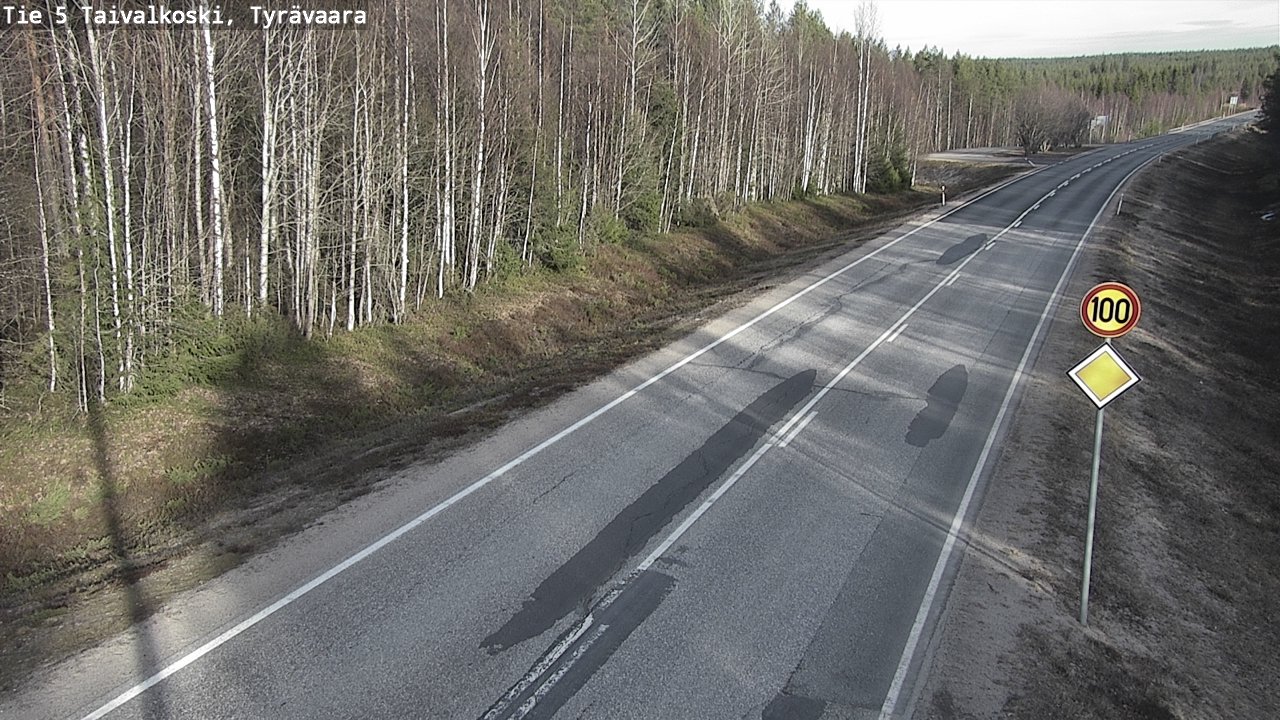 Weather Camera Image Road 5 Taivalkoski, Tyrävaara, Taivalkoski, Pohjois-Pohjanmaa