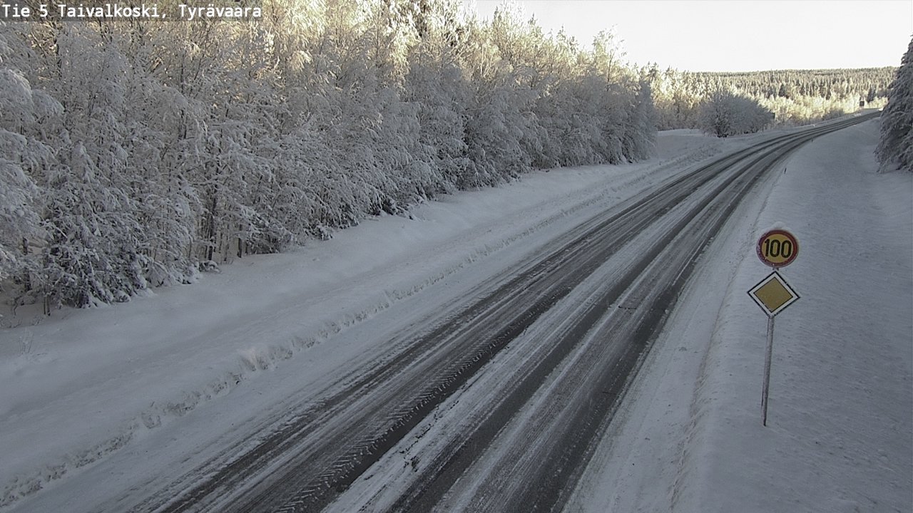 Weather Camera Image Road 5 Taivalkoski, Tyrävaara, Taivalkoski, Pohjois-Pohjanmaa