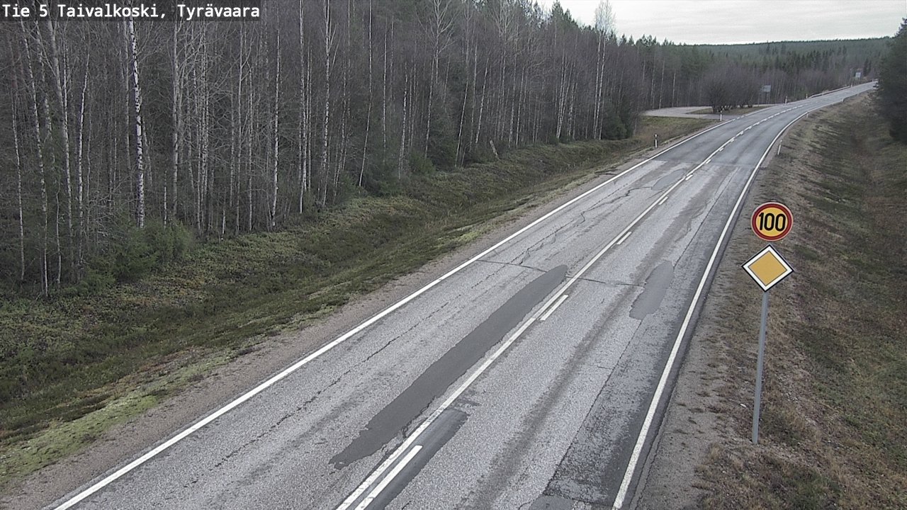 Kelikamerat Kuva Tie 5 Taivalkoski, Tyrävaara, Taivalkoski, Pohjois-Pohjanmaa