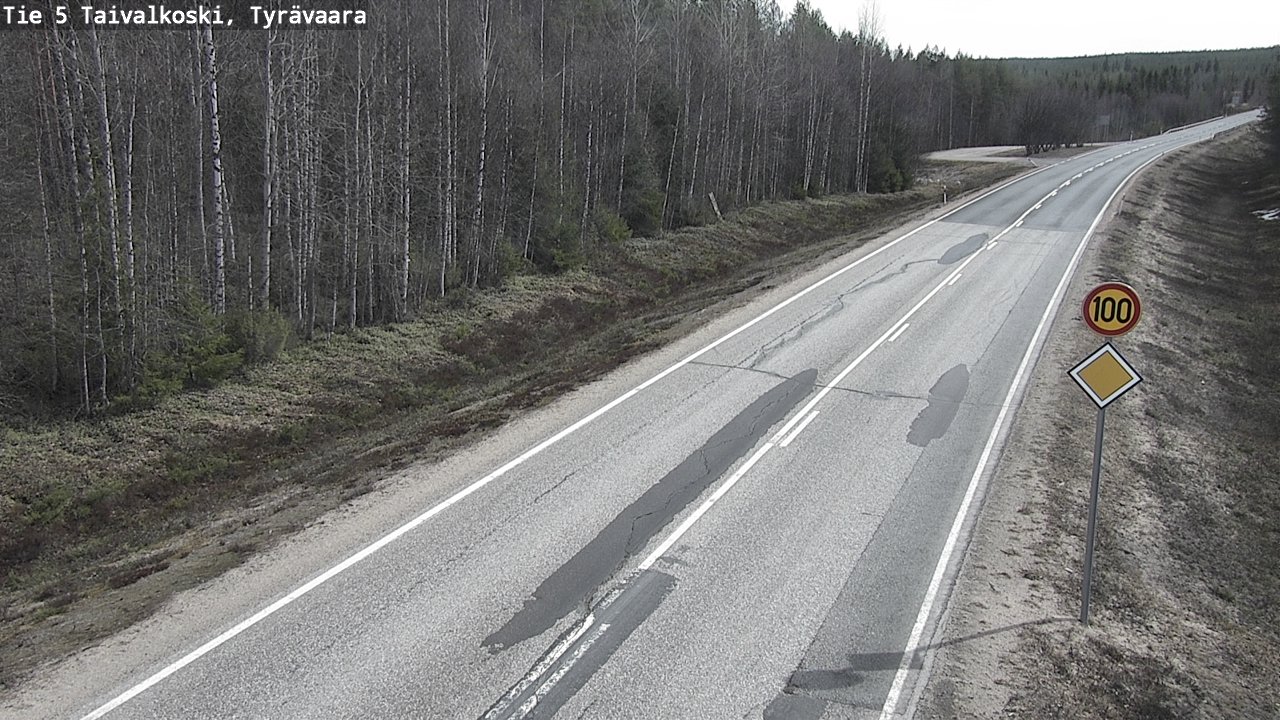 Weather Camera Image Road 5 Taivalkoski, Tyrävaara, Taivalkoski, Pohjois-Pohjanmaa