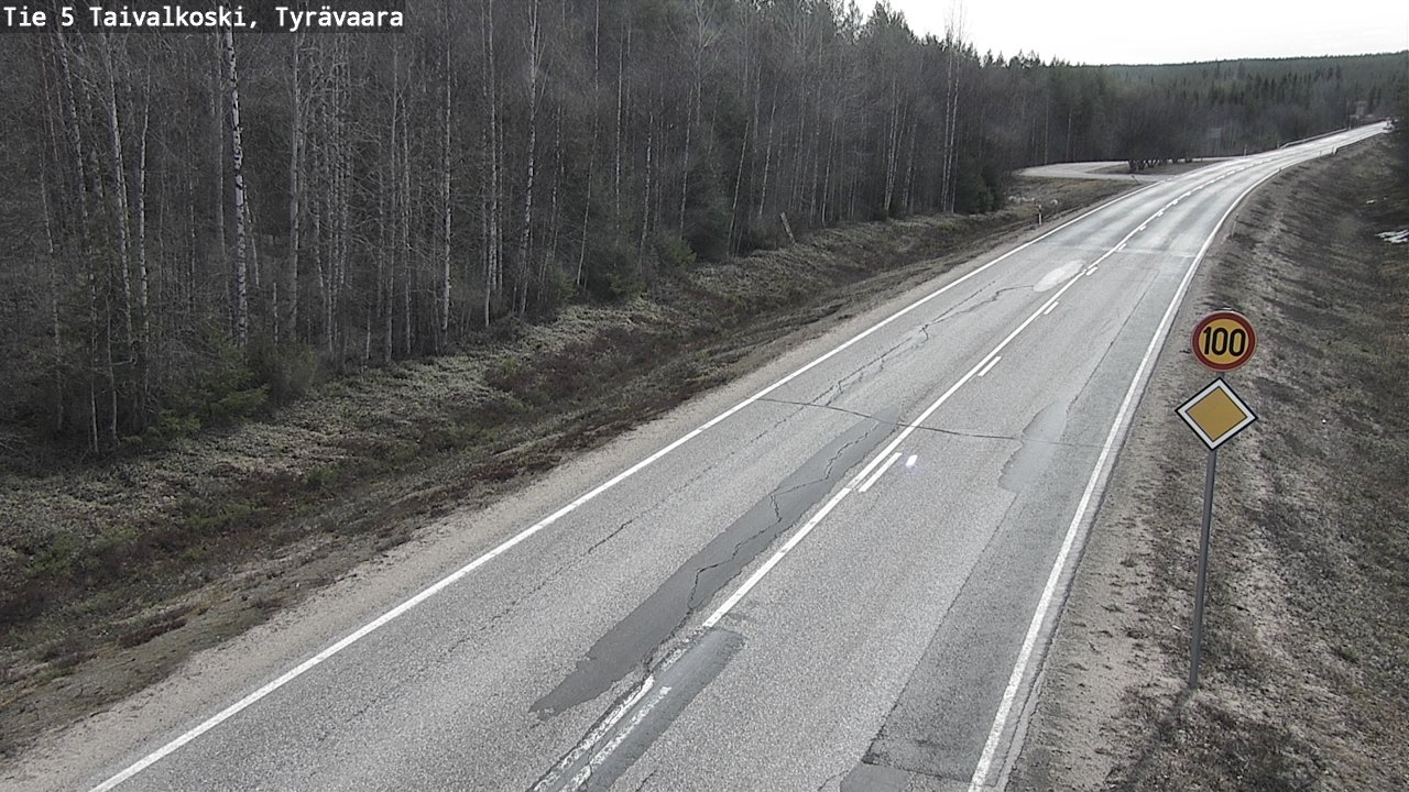 Weather Camera Image Road 5 Taivalkoski, Tyrävaara, Taivalkoski, Pohjois-Pohjanmaa