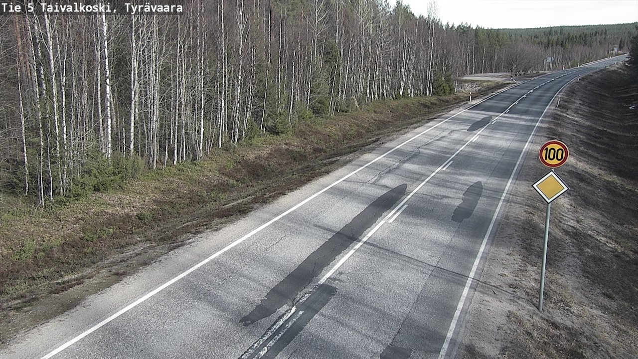 Weather Camera Image Road 5 Taivalkoski, Tyrävaara, Taivalkoski, Pohjois-Pohjanmaa