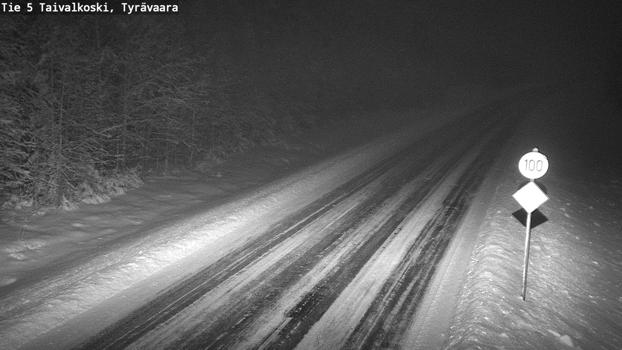 Weather Camera Image Väg 5 Taivalkoski, Tyrävaara, Taivalkoski, Pohjois-Pohjanmaa