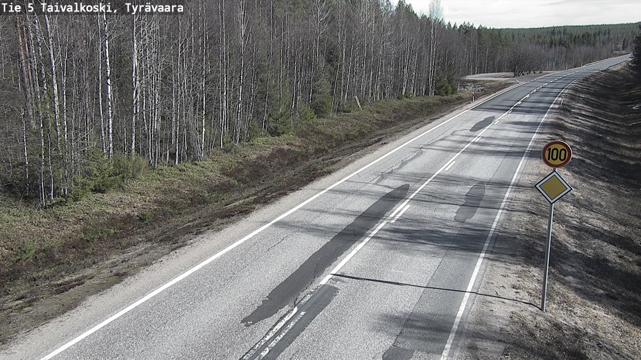 Weather Camera Image Road 5 Taivalkoski, Tyrävaara, Taivalkoski, Pohjois-Pohjanmaa