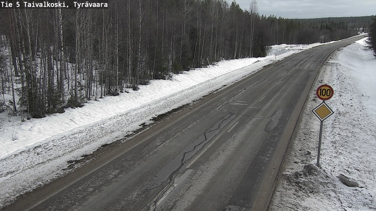 Weather Camera Image Road 5 Taivalkoski, Tyrävaara, Taivalkoski, Pohjois-Pohjanmaa