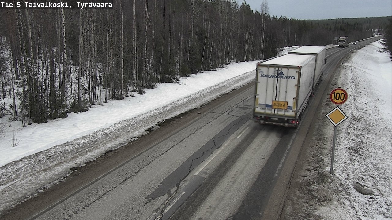 Weather Camera Image Road 5 Taivalkoski, Tyrävaara, Taivalkoski, Pohjois-Pohjanmaa
