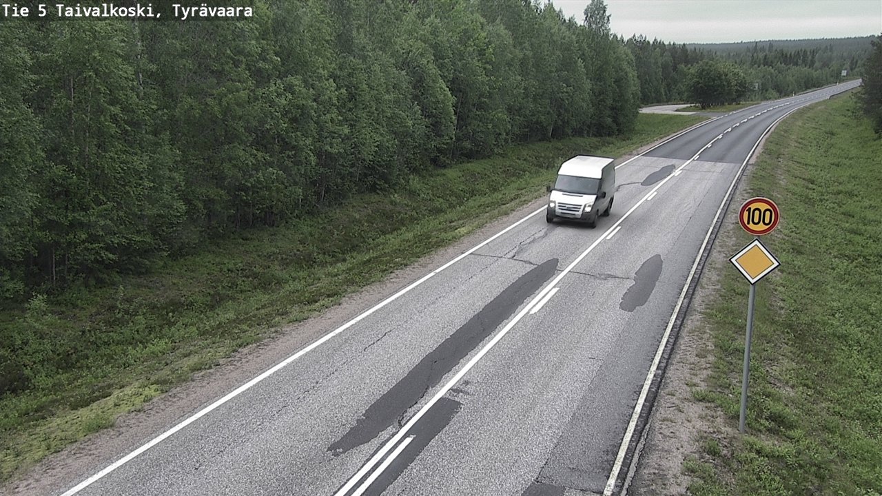 Kelikamerat Kuva Tie 5 Taivalkoski, Tyrävaara, Taivalkoski, Pohjois-Pohjanmaa