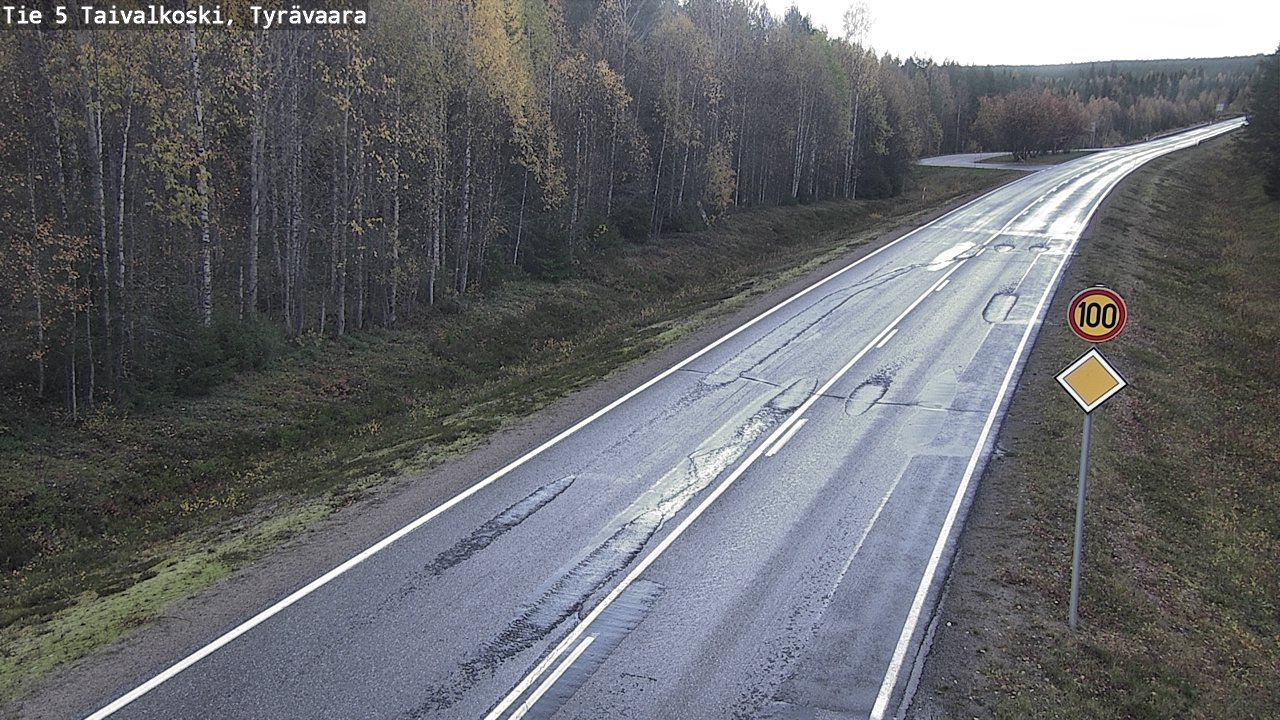 Weather Camera Image Road 5 Taivalkoski, Tyrävaara, Taivalkoski, Pohjois-Pohjanmaa