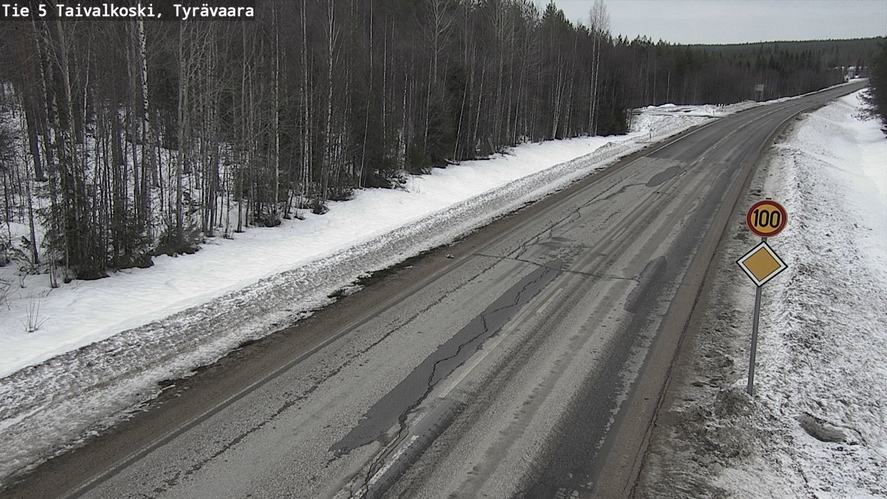 Weather Camera Image Road 5 Taivalkoski, Tyrävaara, Taivalkoski, Pohjois-Pohjanmaa