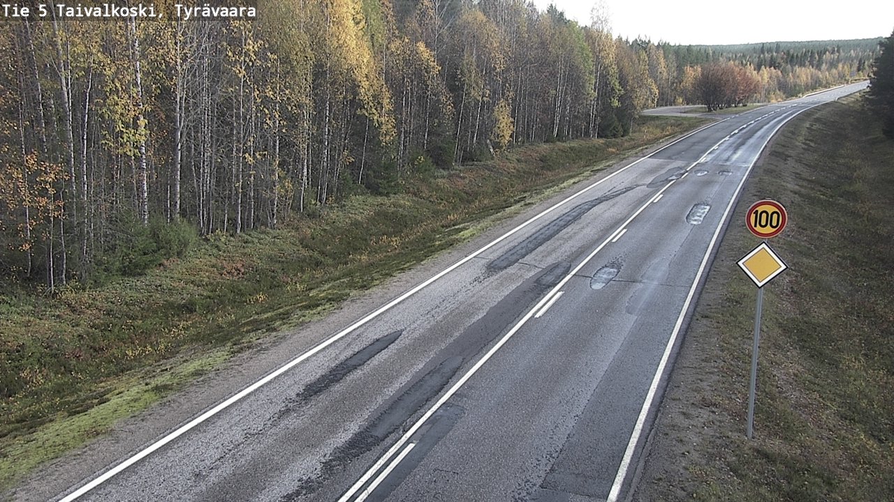 Weather Camera Image Road 5 Taivalkoski, Tyrävaara, Taivalkoski, Pohjois-Pohjanmaa